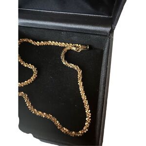 14K Yellow Gold Twist 18” Rope S 925 Italy